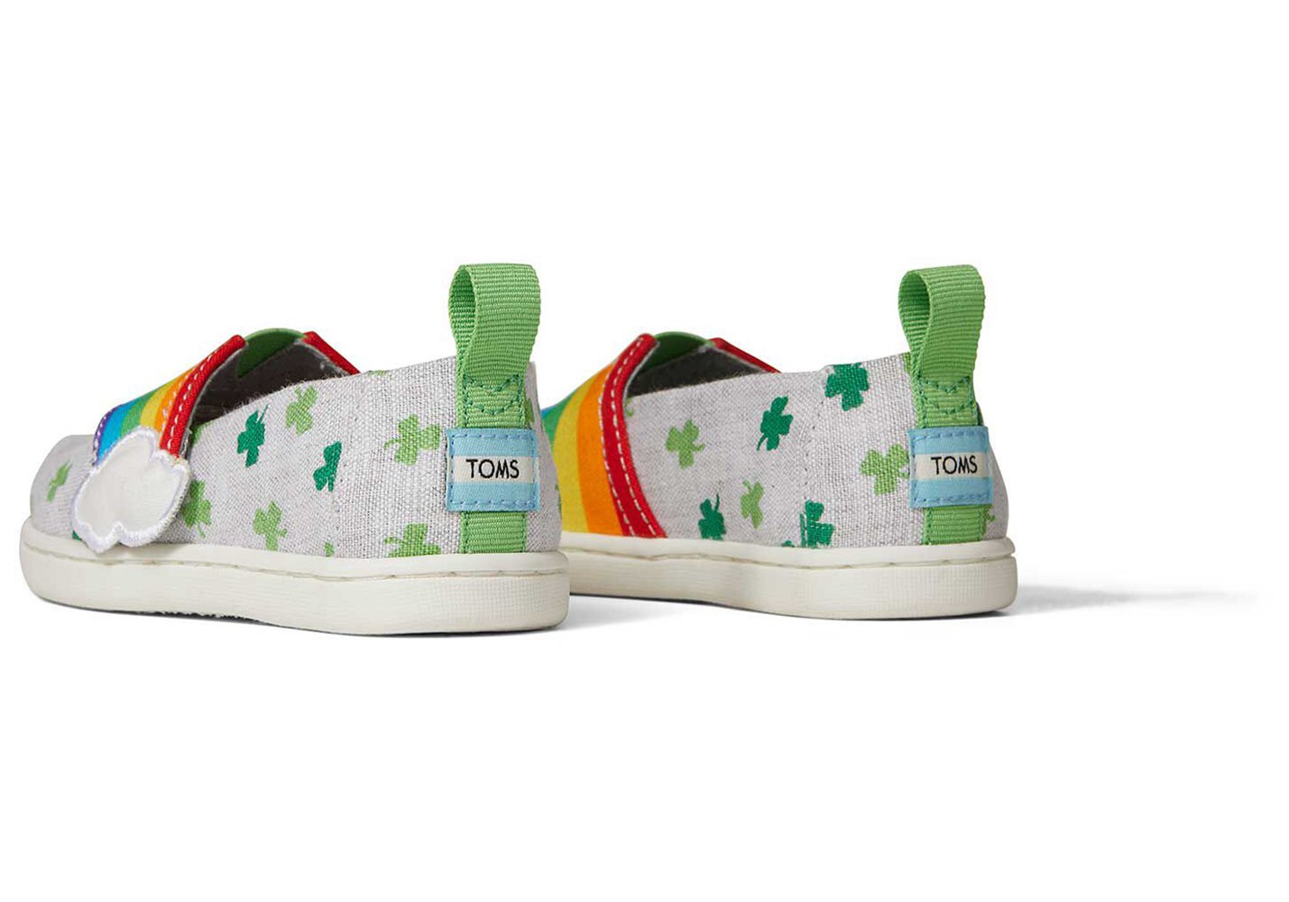 Toms Alpargata Tiny Lucky Clovers Espadrille Grey - Kids - 54810-TUGM